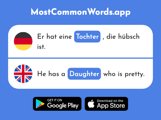 Tochter - Daughter (Das 694 Häufigste Wort In English)