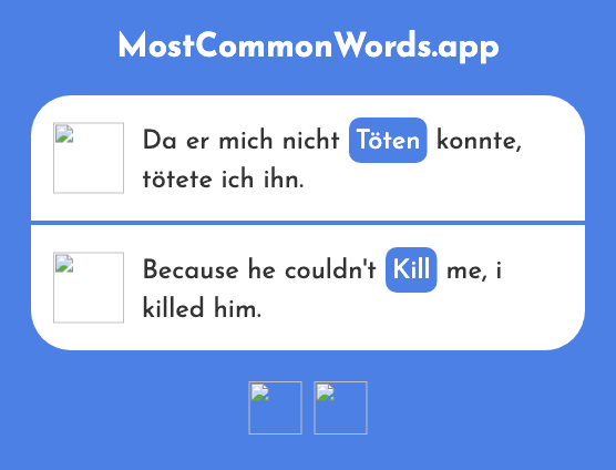 Töten - Kill (Das 1134 Häufigste Wort In English)