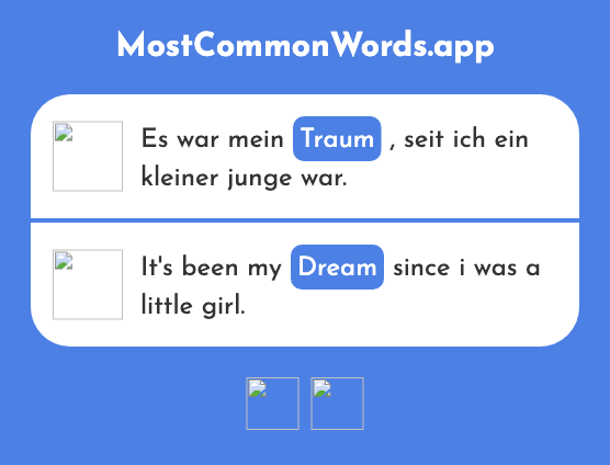 Traum - Dream (Das 992 Häufigste Wort In English)