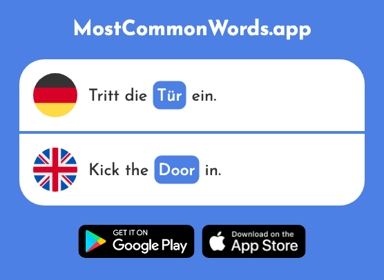 Tür - Door (Das 375 Häufigste Wort In English)