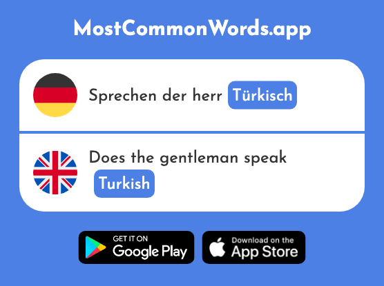 Türkisch - Turkish (Das 1531 Häufigste Wort In English)