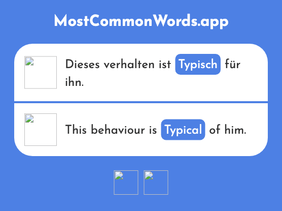 Typisch - Typical (Das 1109 Häufigste Wort In English)