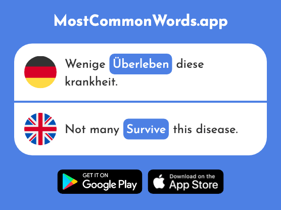 Überleben - Survive (Das 1498 Häufigste Wort In English)