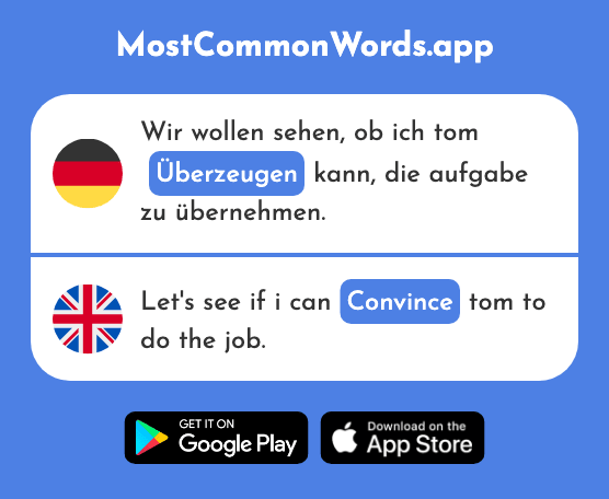 Überzeugen - Convince (Das 809 Häufigste Wort In English)