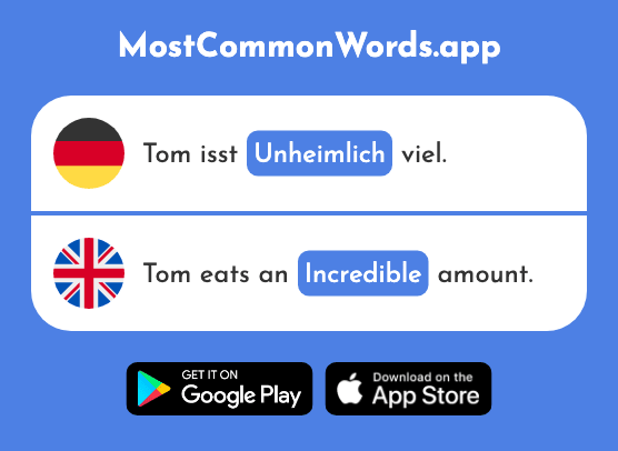 Unheimlich - Eerie, scary, incredible, creepy (Das 2758 Häufigste Wort In English)