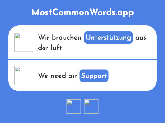 Unterstützung - Support (Das 1141 Häufigste Wort In English)