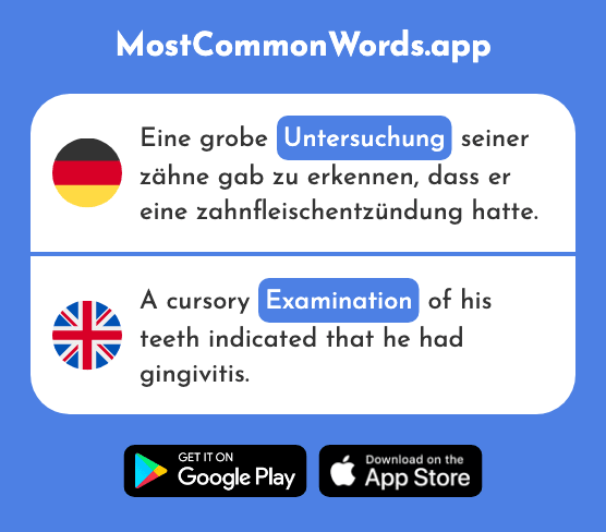 Untersuchung - Examination (Das 860 Häufigste Wort In English)