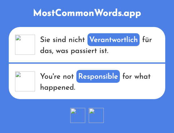 Verantwortlich - Responsible (Das 1042 Häufigste Wort In English)