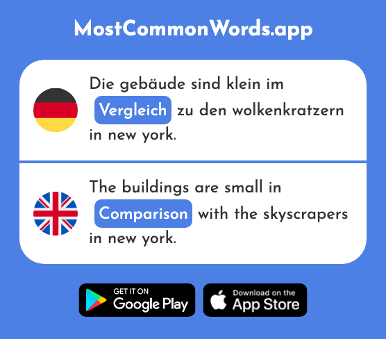 Vergleich - Comparison (Das 383 Häufigste Wort In English)