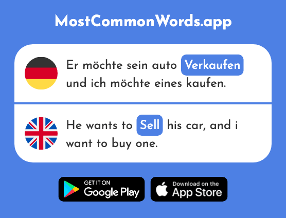 Verkaufen - Sell (Das 721 Häufigste Wort In English)