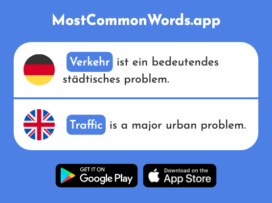 Verkehr - Traffic (Das 2131 Häufigste Wort In English)