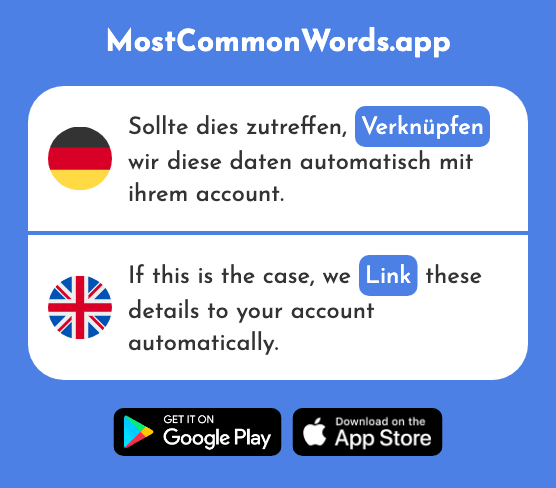 Verknüpfen - Tie, link, combine (Das 2936 Häufigste Wort In English)