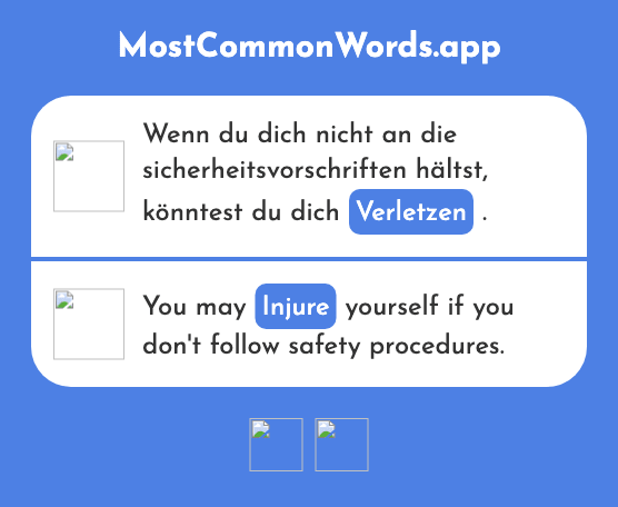 Verletzen - Injure (Das 1096 Häufigste Wort In English)