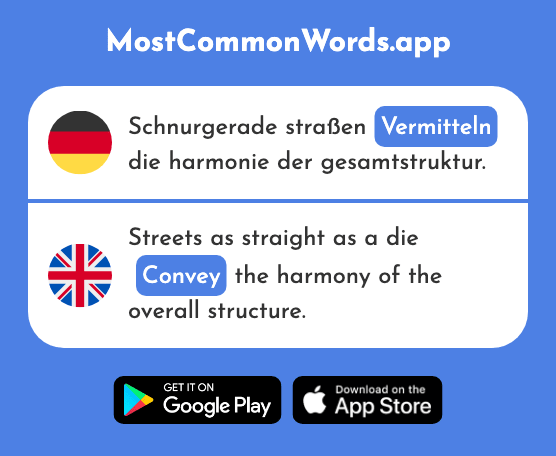 Vermitteln - Convey, mediate, find, procure (Das 1395 Häufigste Wort In English)