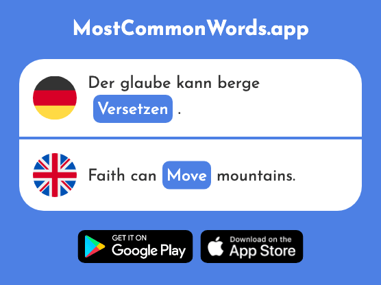 Versetzen - Move, transfer (Das 2261 Häufigste Wort In English)