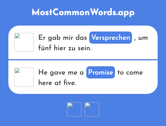 Versprechen - Promise (Das 1056 Häufigste Wort In English)