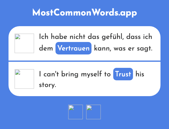 Vertrauen - Trust (Das 1122 Häufigste Wort In English)