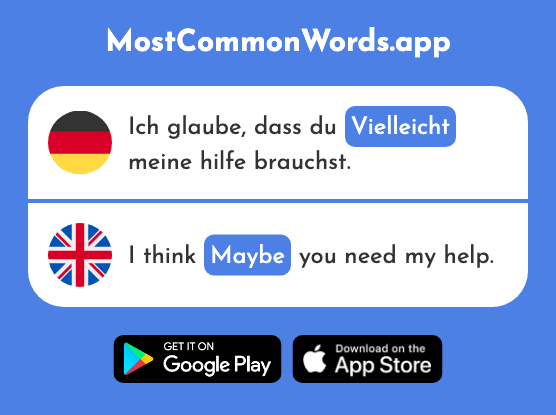 Vielleicht - Perhaps, maybe (Das 145 Häufigste Wort In English)
