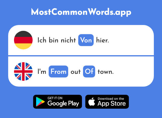 Von - From, of (Das 9 Häufigste Wort In English)
