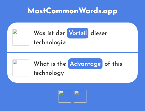 Vorteil - Advantage (Das 983 Häufigste Wort In English)
