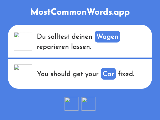 Wagen - Car, carriage (Das 1175 Häufigste Wort In English)