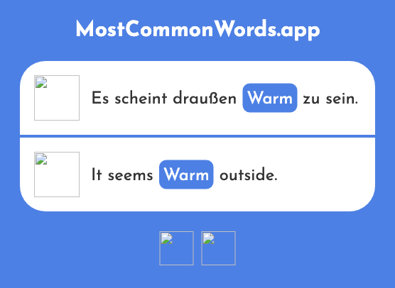 Warm - Warm (Das 1281 Häufigste Wort In English)