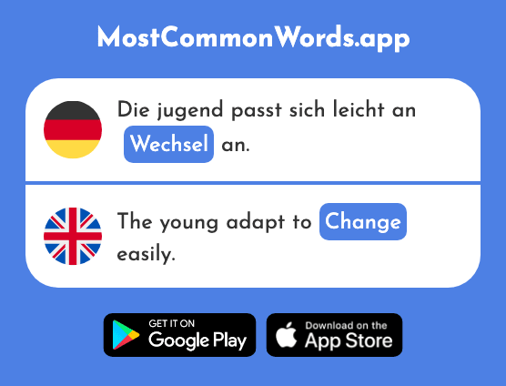 Wechsel - Change (Das 2525 Häufigste Wort In English)