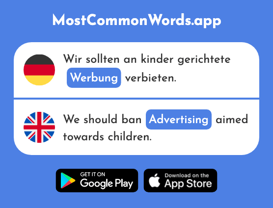 Werbung - Advertising (Das 2462 Häufigste Wort In English)