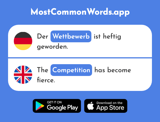 Wettbewerb - Competition (Das 1492 Häufigste Wort In English)