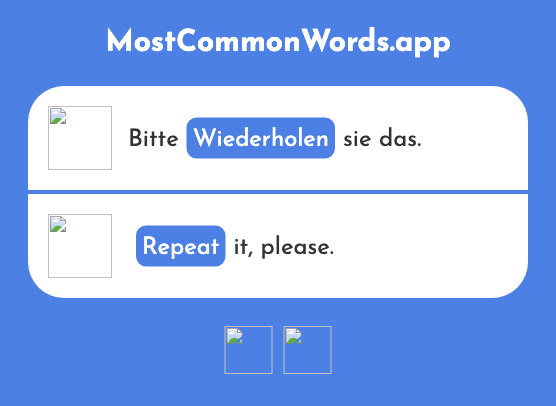 Wiederholen - Repeat (Das 988 Häufigste Wort In English)