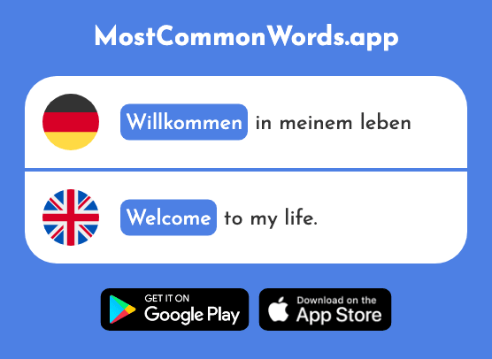 Willkommen - Welcome (Das 2519 Häufigste Wort In English)
