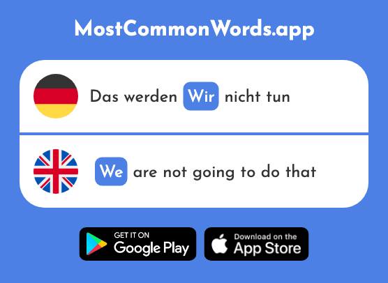 Wir - We (Das 26 Häufigste Wort In English)