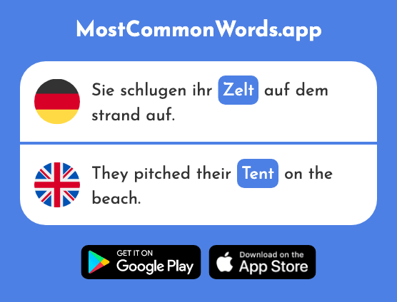 Zelt - Tent (Das 2880 Häufigste Wort In English)