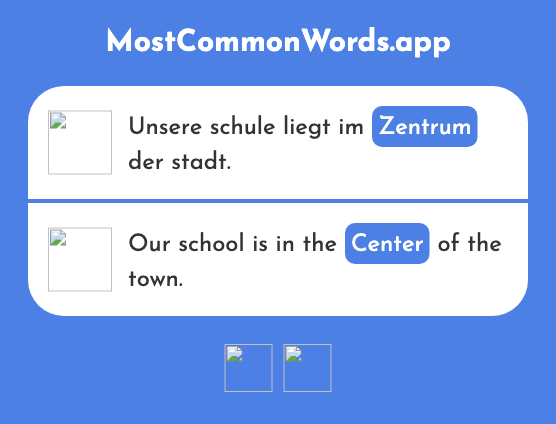 Zentrum - Center (Das 1145 Häufigste Wort In English)