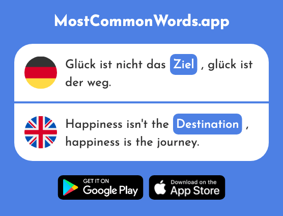 Ziel - Destination, goal (Das 320 Häufigste Wort In English)