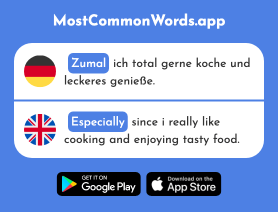 Zumal - Particularly, especially (Das 2246 Häufigste Wort In English)