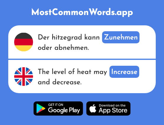 Zunehmen - Increase (Das 650 Häufigste Wort In English)