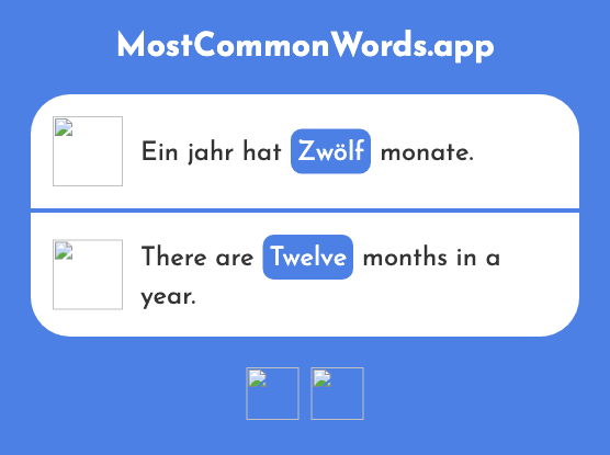 Zwölf - Twelve (Das 1080 Häufigste Wort In English)