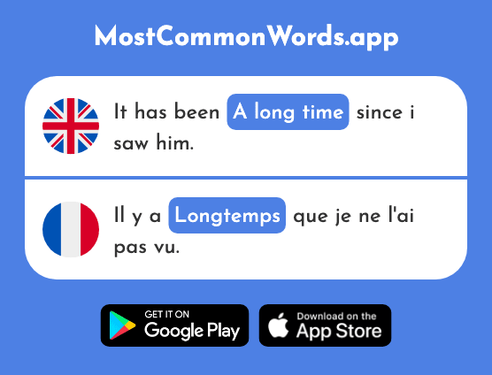 A long time, a long while - Longtemps (The 312th Most Common French Word)