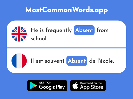 Absent - Absent (The 2016th Most Common French Word)