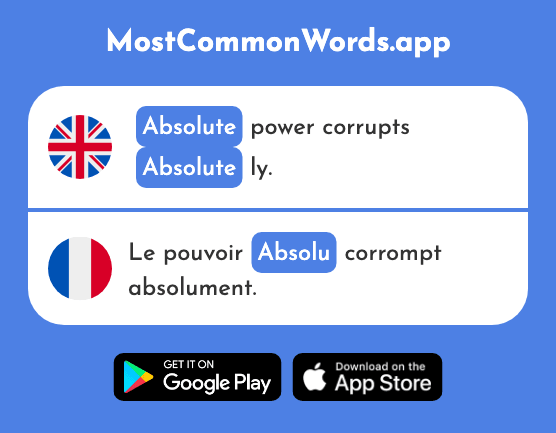 Absolute - Absolu (The 1284th Most Common French Word)