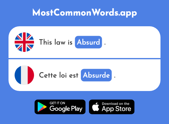 Absurd - Absurde (The 2512th Most Common French Word)