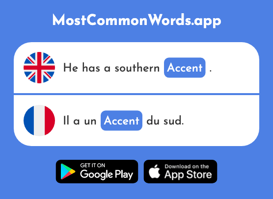 Accent - Accent (The 1694th Most Common French Word)