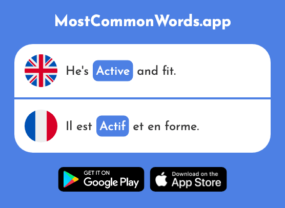 Active - Actif (The 1219th Most Common French Word)