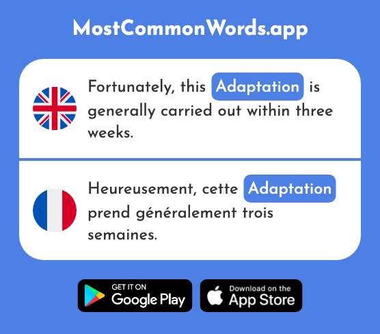 Adaptation - Adaptation (The 2701st Most Common French Word)