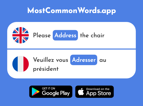 Address - Adresser (The 744th Most Common French Word)