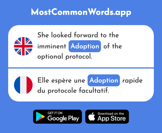 Adoption, passing - Adoption (The 2321st Most Common French Word)