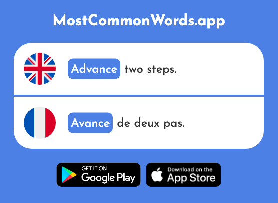 Advance - Avance (The 1087th Most Common French Word)