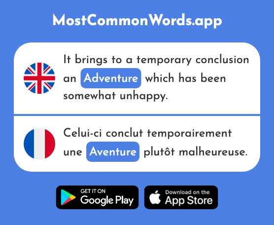 Adventure - Aventure (The 2090th Most Common French Word)