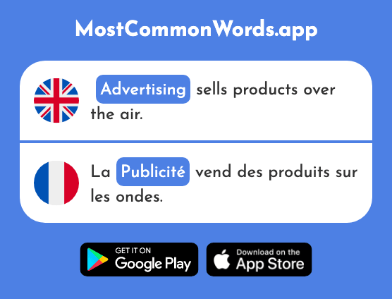 Advertising, advertisement, publicity - Publicité (The 2110th Most Common French Word)